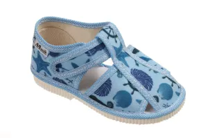 Papučky MANIK - EU-LZŠ-2S-F914 - CH - more modrá