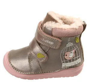 D.D.Step DG-W071-52381A champagneDetské kožené čižmičky