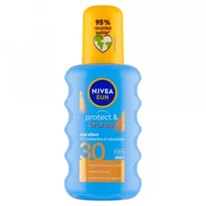 NIVEA Sun Protect & Bronze Sprej na opaľovanie podporujúci zhnednutie OF 30, 200 ml