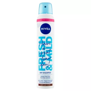 NIVEA Fresh & Mild Suchý šampón pre tmavší tón vlasov, 200 ml
